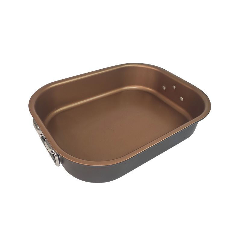 Carbon Steel Nonstick Roast Turkey Pan with Removable Handle