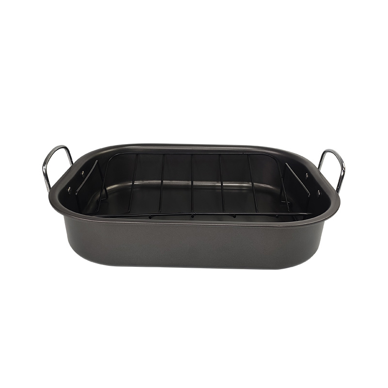 Carbon Steel Nonstick Roast Turkey Pan with Removable Handle