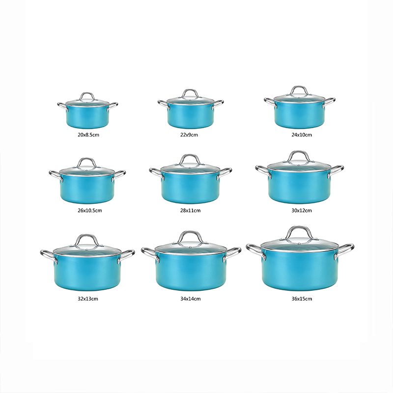 Aluminum Nonstick Stock Pot with Lid with Double Stainless Steel Ears