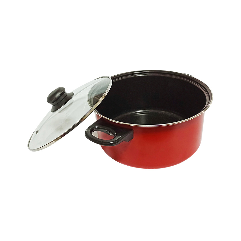 Carbon Steel Conventional Nonstick Stockpot with Lid