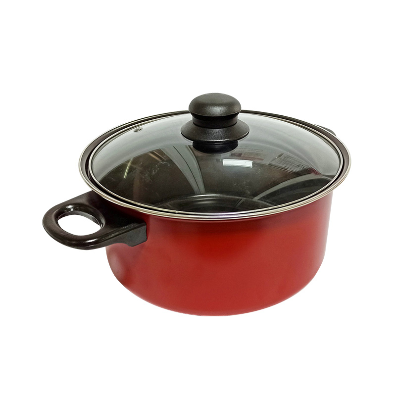 Carbon Steel Conventional Nonstick Stockpot with Lid