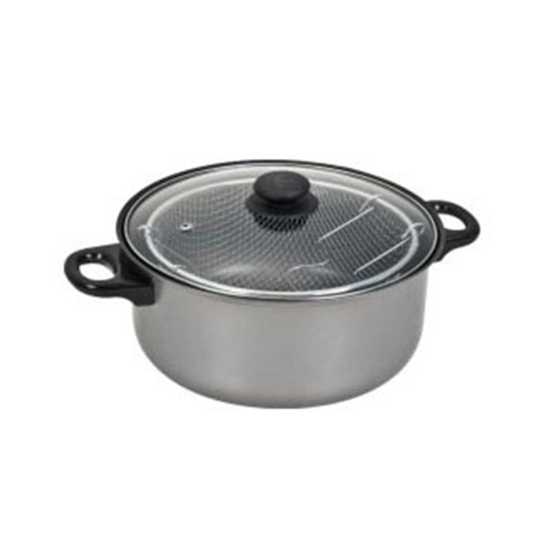 Double Ears with Lid And Basket Deep Nonstick Deep Fryer Pot